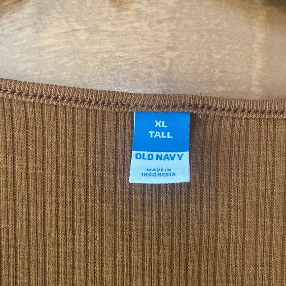 Old Navy Long Sleeve Cinched Front Rib Knit Shirt size XL Tall - Picture 4 of 5